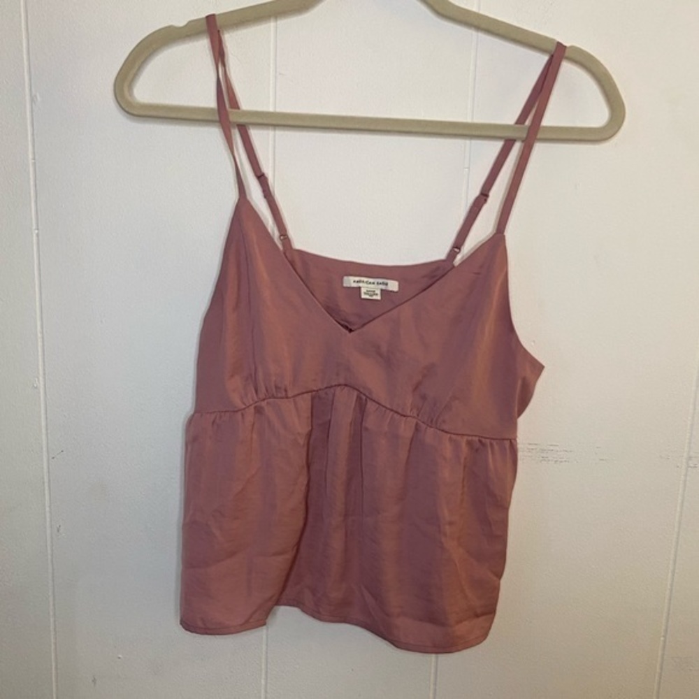 Pink / Rose Flowy American Eagle Tank Top